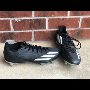 Adidas Adizero Black and White Mens Metal Cleats